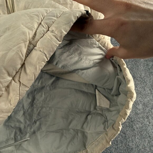 Patagonia Women Down Vest Sleeveless Ivory Full Zip Pockets Small Adjustable - Picture 16 of 16